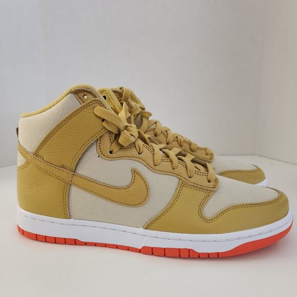 Nike Mens Dunk High DD1399 101 Syracuse - Size,   Gold Wheat Gold, 11 US main image 4